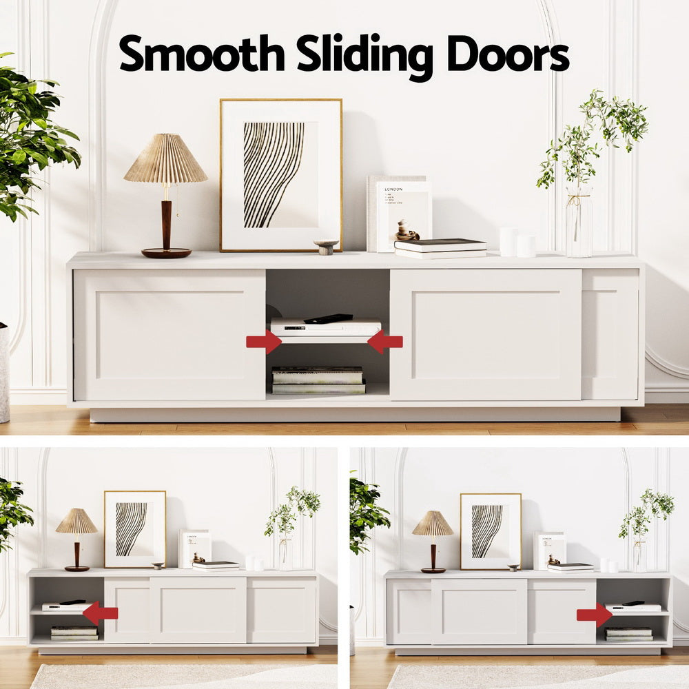 Artiss TV Unit Entertainment Unit Storage Cabinet 160cm - White