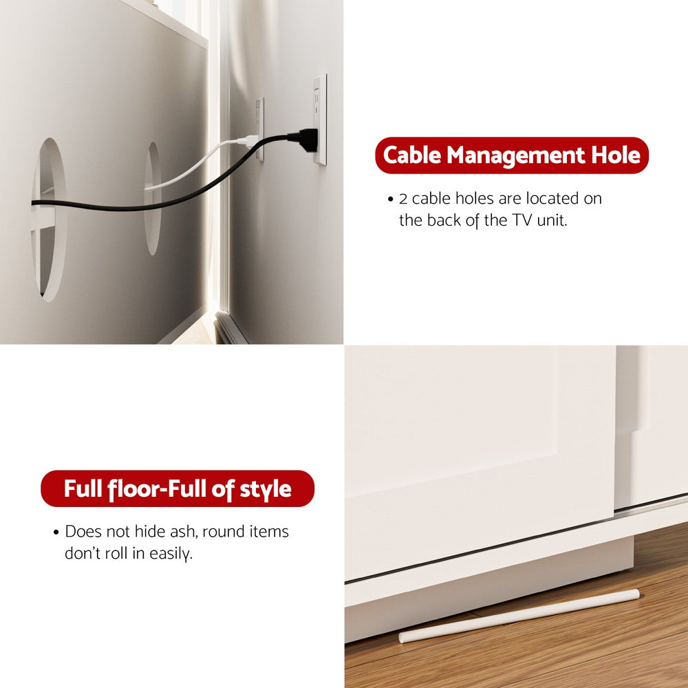 Artiss TV Unit Entertainment Unit Storage Cabinet 160cm - White