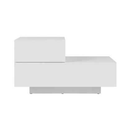 Remi Bedside Tables LED 2 Drawers - White