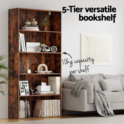 Bookshelf 5 Tiers - Walnut