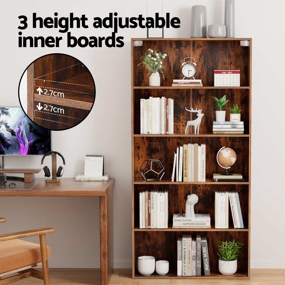 Bookshelf 5 Tiers - Walnut