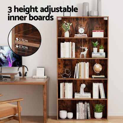 Bookshelf 5 Tiers - Walnut