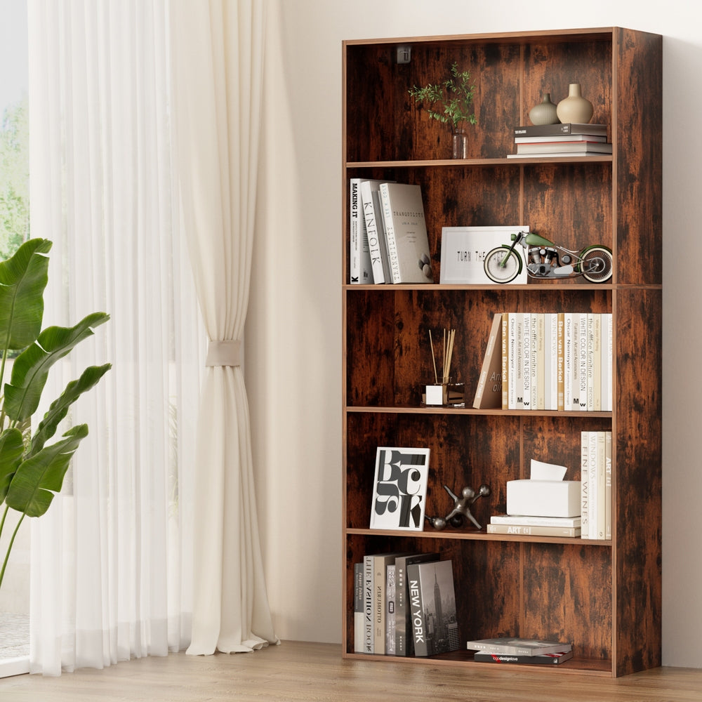 Bookshelf 5 Tiers - Walnut