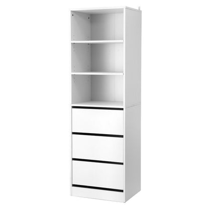 3 Chest of Drawers Tallboy Cabinet - White