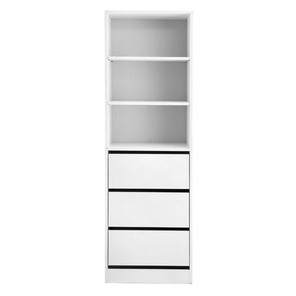 3 Chest of Drawers Tallboy Cabinet - White