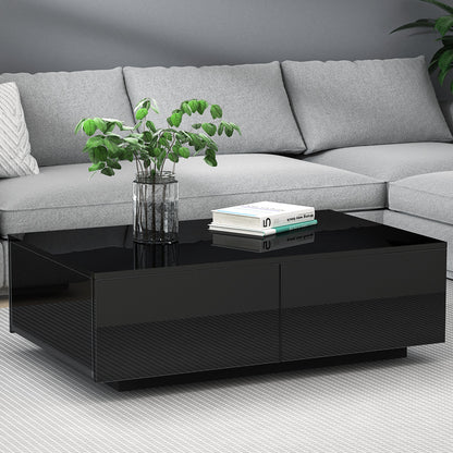 Trevi Coffee Table 4 Drawers - Black