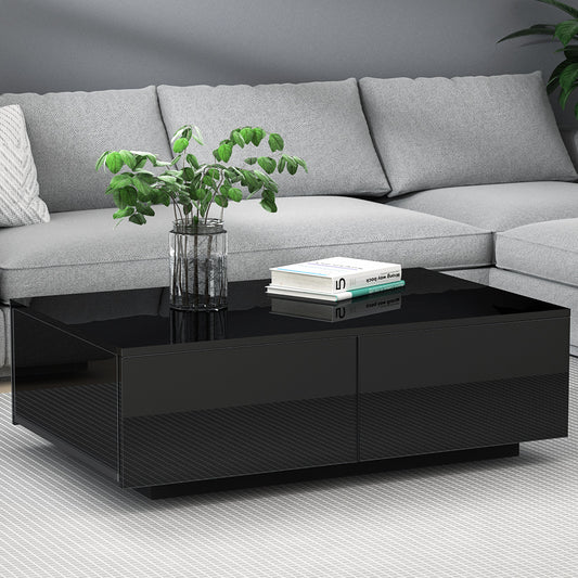 Trevi Coffee Table 4 Drawers - Black