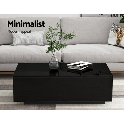 Trevi Coffee Table 4 Drawers - Black