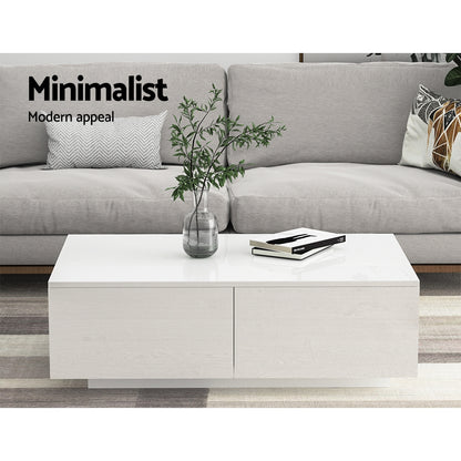 Trevi Coffee Table 4 Drawers - White