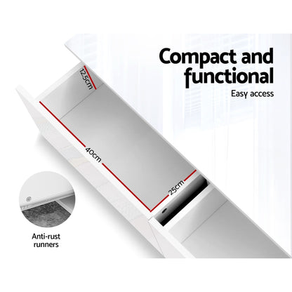 Trevi Coffee Table 4 Drawers - White