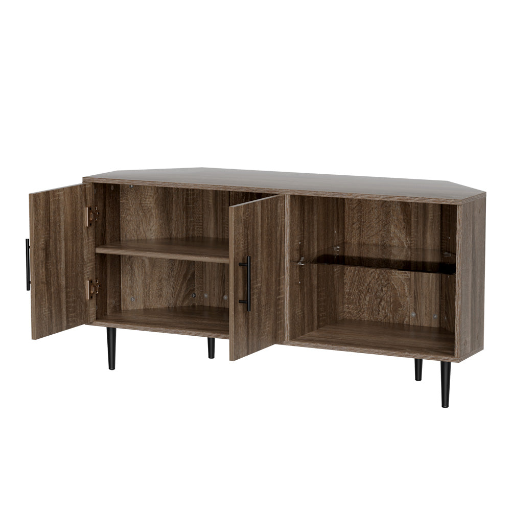 Elen Corner Entertainment Unit 120CM - Walnut
