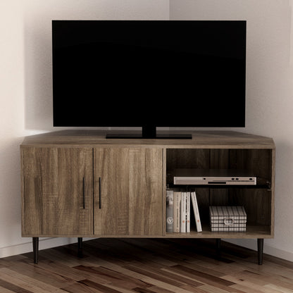 Elen Corner Entertainment Unit 120CM - Walnut