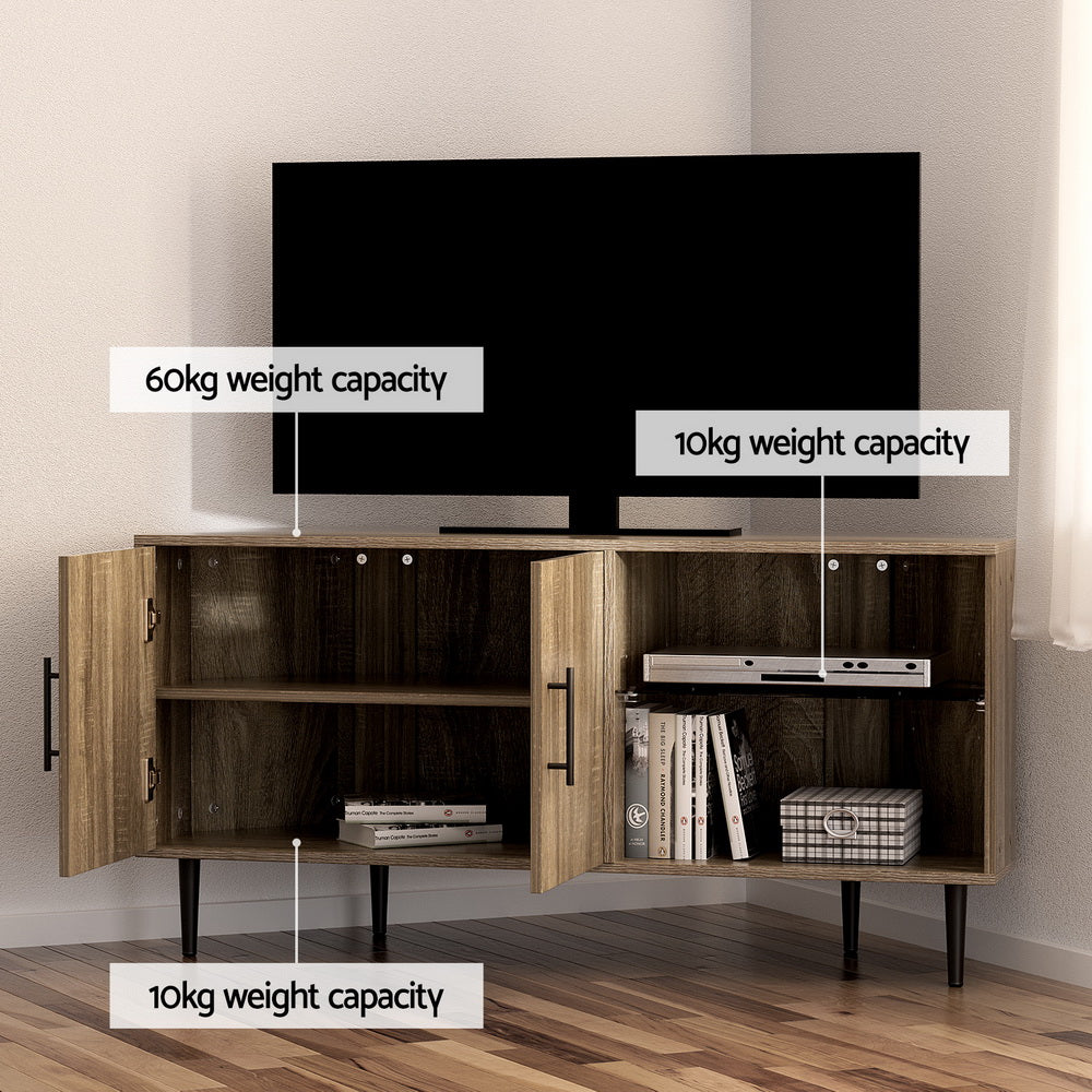 Elen Corner Entertainment Unit 120CM - Walnut