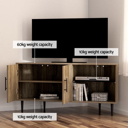 Elen Corner Entertainment Unit 120CM - Walnut
