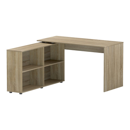 Alban Computer Desk Bookshelf 130CM - Oak