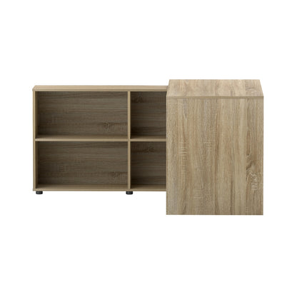 Alban Computer Desk Bookshelf 130CM - Oak