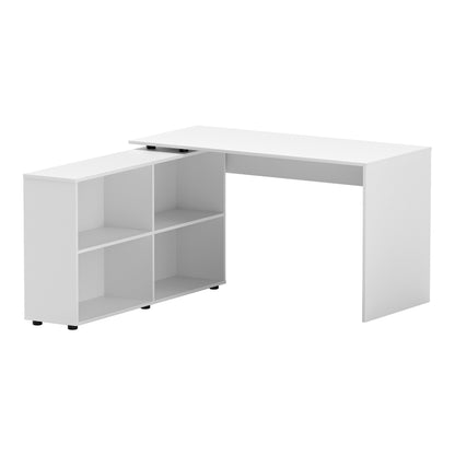Computer Desk Bookshelf 130CM - White