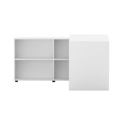 Computer Desk Bookshelf 130CM - White