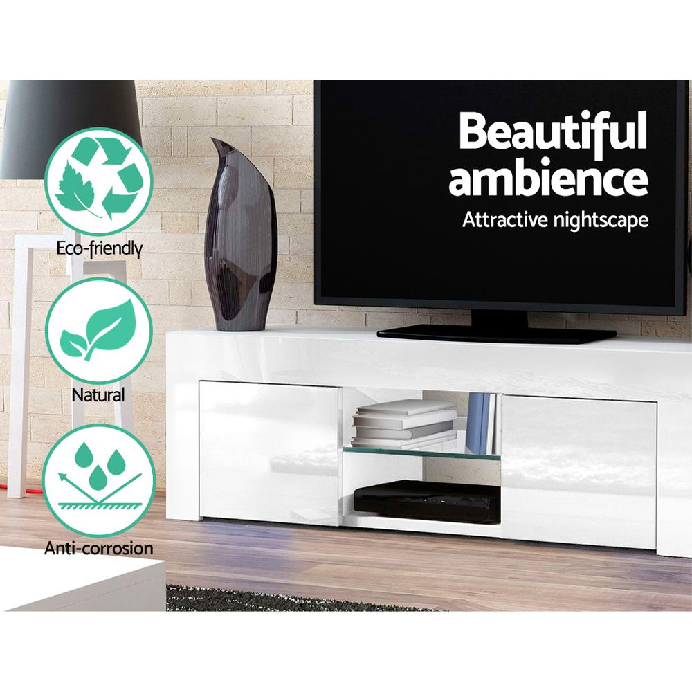 Ivan Entertainment Unit TV Cabinet 130cm - White