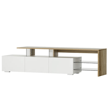 James TV Cabinet Entertainment Unit 180cm - Wood White