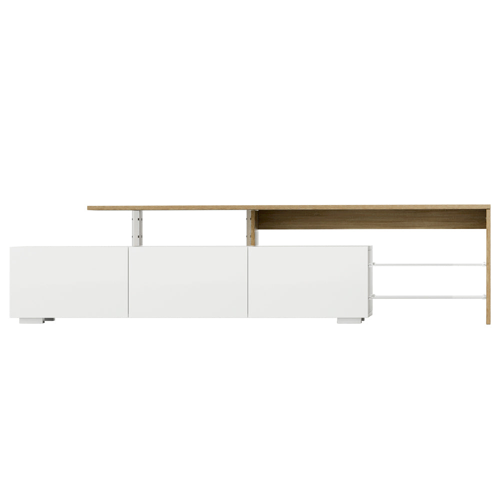 James TV Cabinet Entertainment Unit 180cm - Wood White