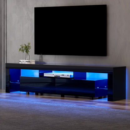 Elo TV Cabinet Entertainment Unit LED 200cm - Gloss Black