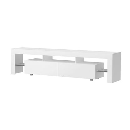 Elo LED TV Cabinet Entertainment Unit Stand Furniture 200cm - Gloss White