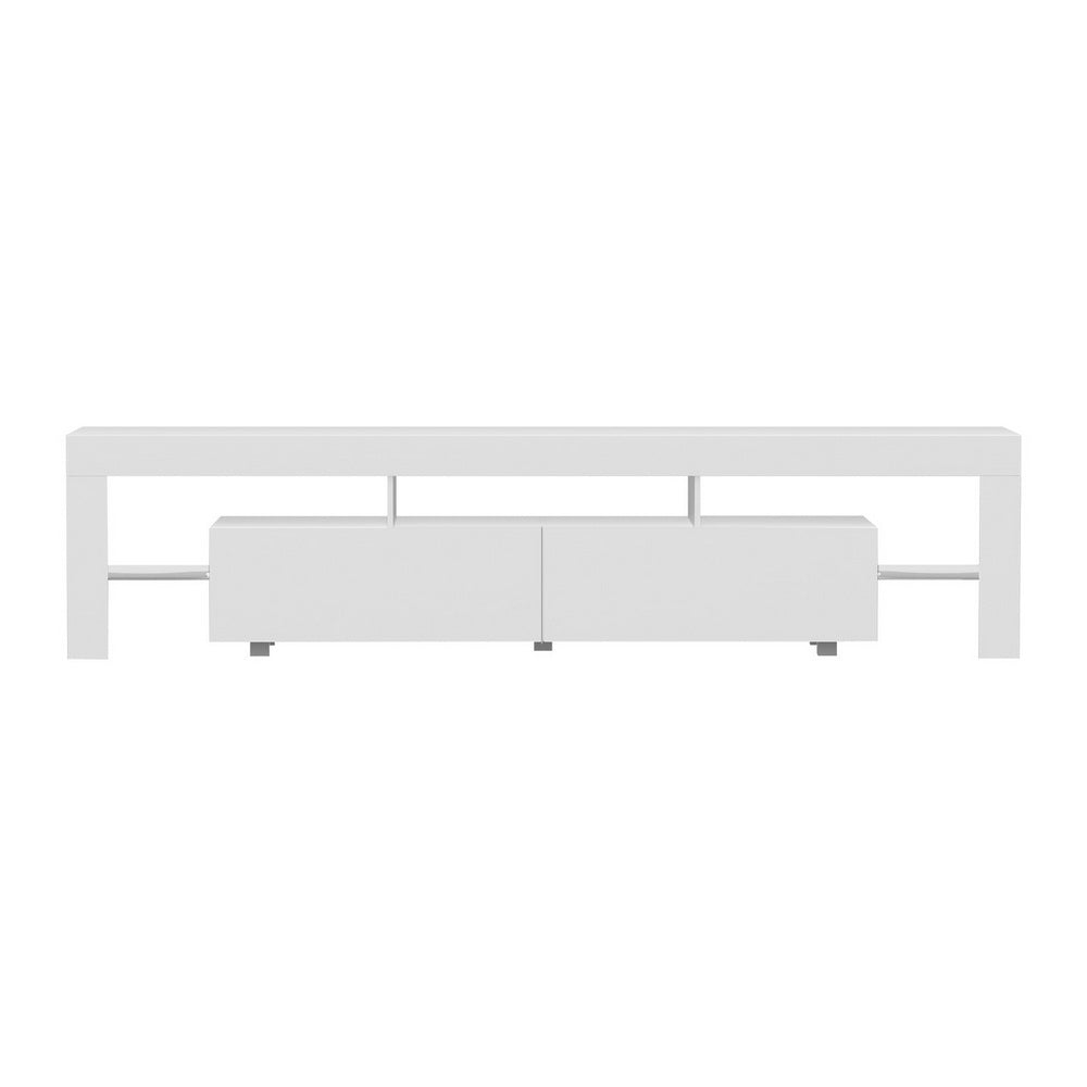 Elo LED TV Cabinet Entertainment Unit Stand Furniture 200cm - Gloss White