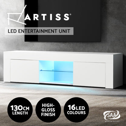 Angus Entertainment Unit TV Cabinet LED 130cm - White