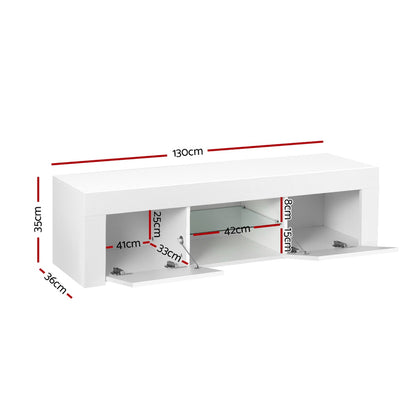 Angus Entertainment Unit TV Cabinet LED 130cm - White