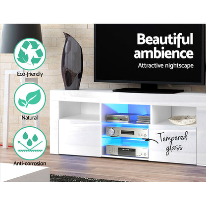 Angus Entertainment Unit TV Cabinet LED 145cm - White