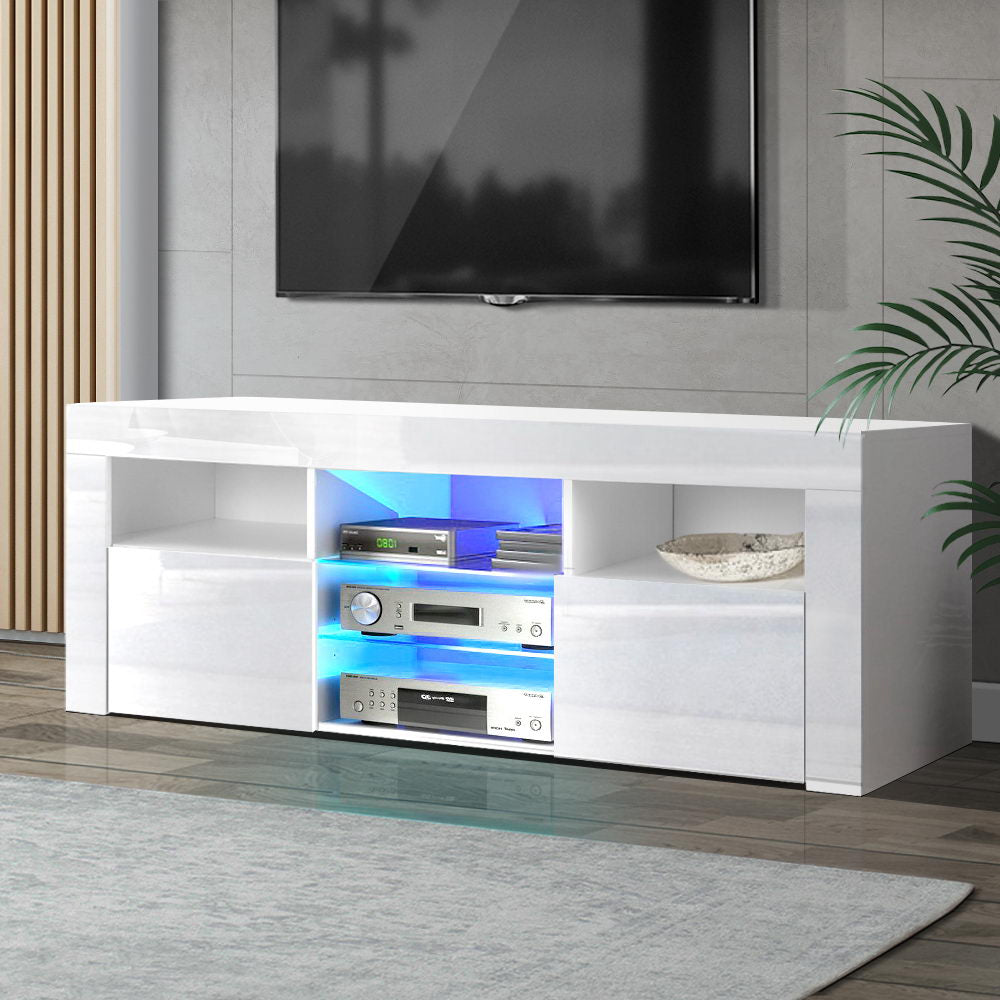 Angus Entertainment Unit TV Cabinet LED 145cm - White
