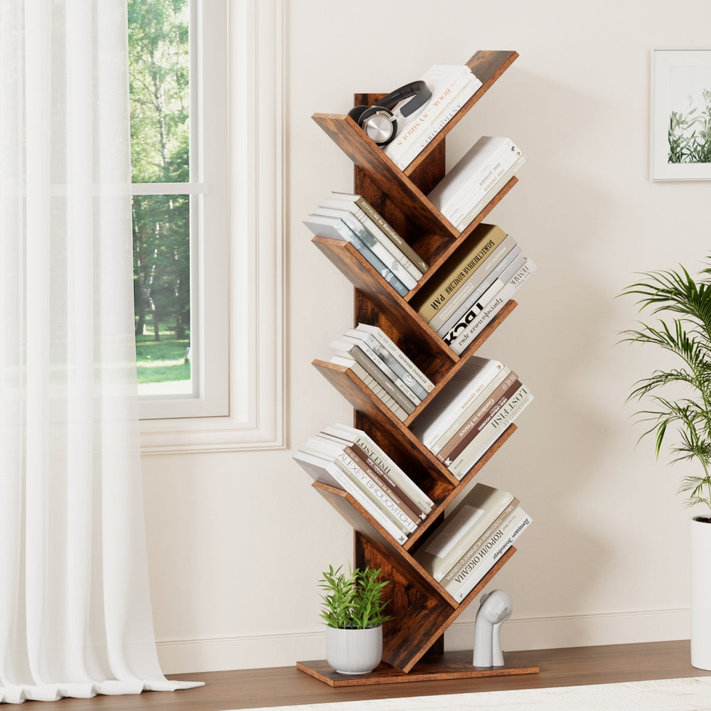 Tree Bookshelf 9 Tiers - Walnut