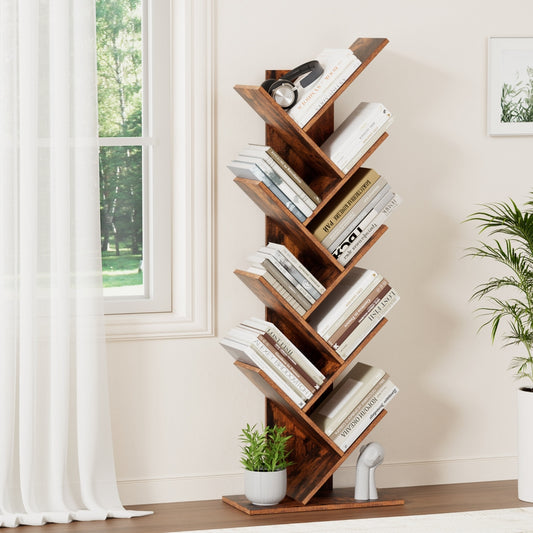 Tree Bookshelf 9 Tiers - Walnut