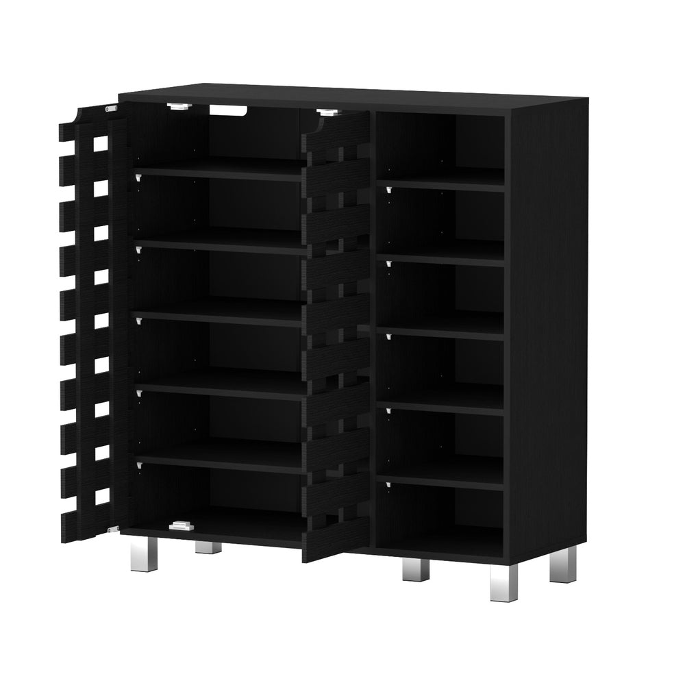 Shoe Rack Cabinet 6 Tier Storage Shelf - Black