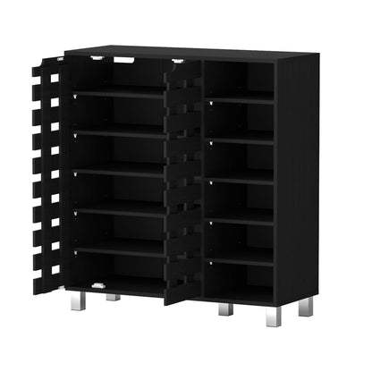 Shoe Rack Cabinet 6 Tier Storage Shelf - Black