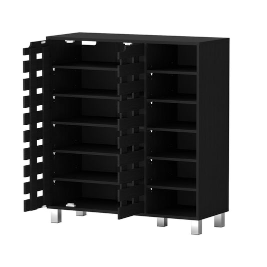 Shoe Rack Cabinet 6 Tier Storage Shelf - Black