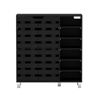 Shoe Rack Cabinet 6 Tier Storage Shelf - Black