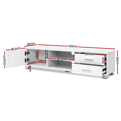 Dylan Entertainment Unit TV Cabinet 120cm - White