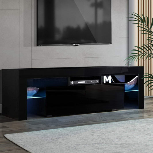 Elo Entertainment Unit TV Cabinet LED 130cm - Black