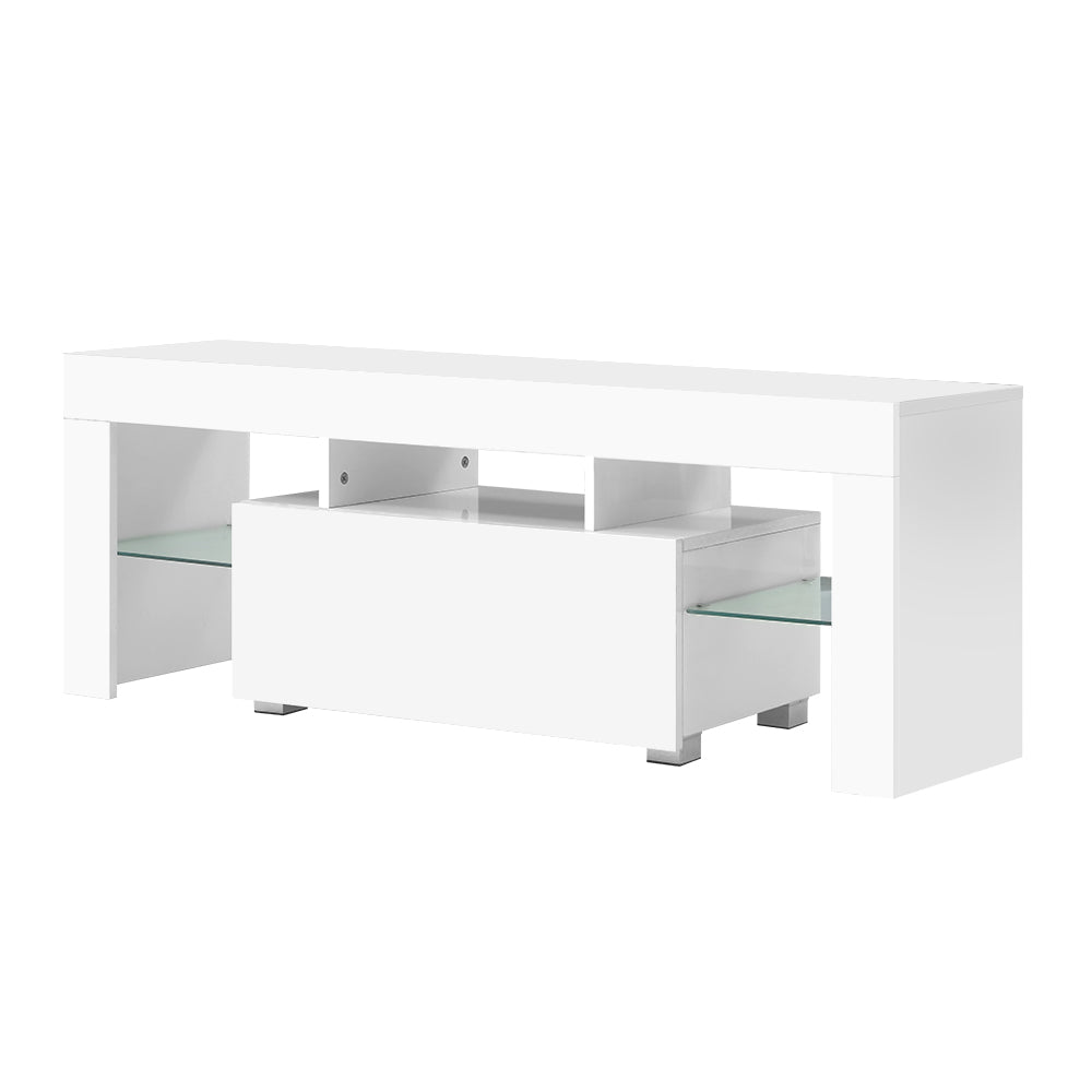 Elo Entertainment Unit TV Cabinet LED 130cm - White