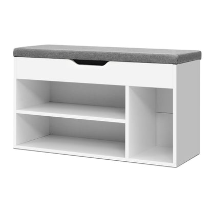 Allen Shoe Rack Bench Shoe Cabinet - White