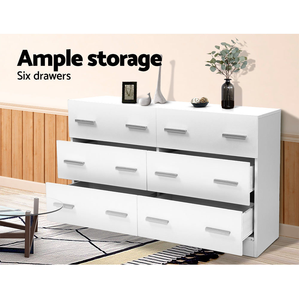 Veda 6 Chest of Drawers - White