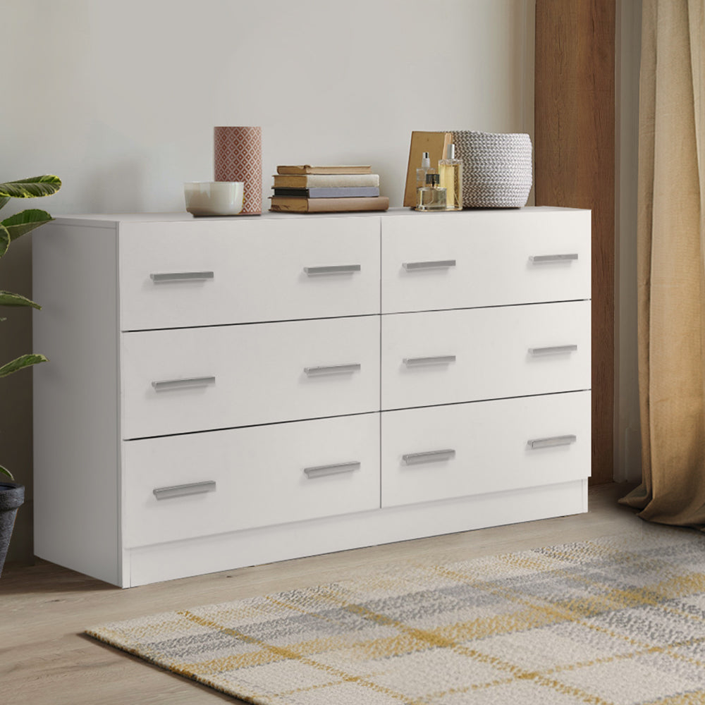 Veda 6 Chest of Drawers - White