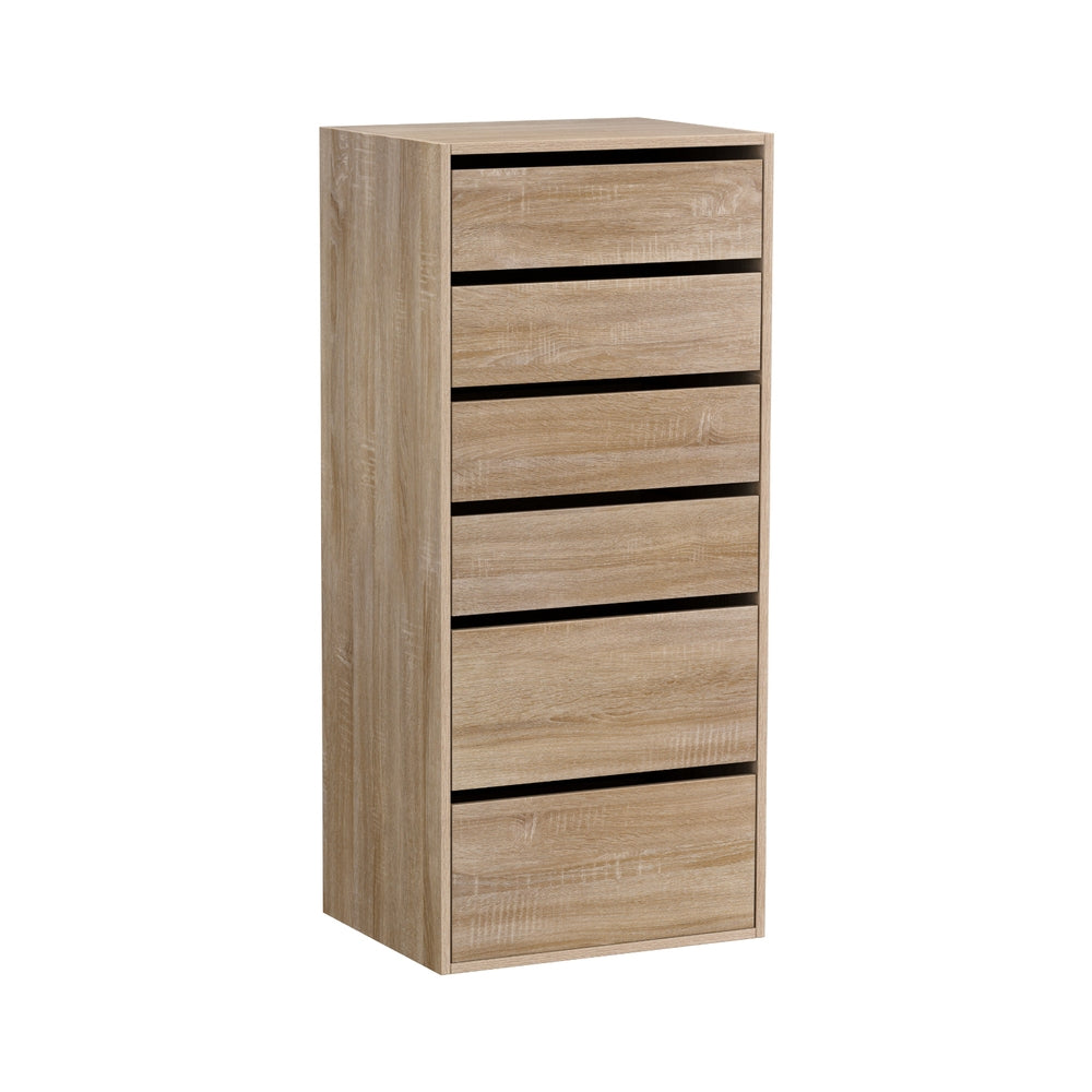 6 Chest of Drawers Dresser Tallboy - Pine
