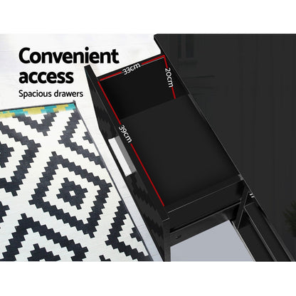 Jim Entertainment Unit TV Cabinet 140cm - Black