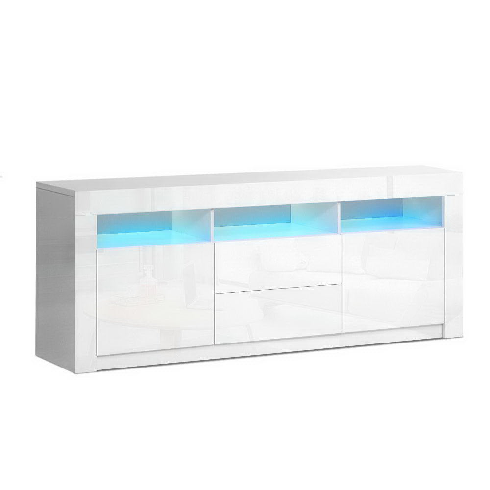 Anna Entertainment Unit TV Cabinet LED 160cm - White