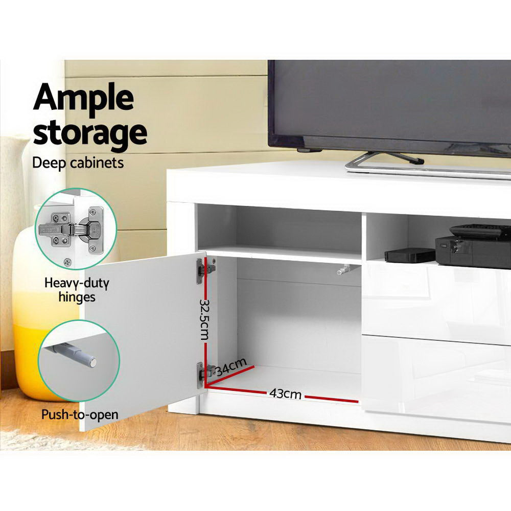 Anna Entertainment Unit TV Cabinet LED 160cm - White