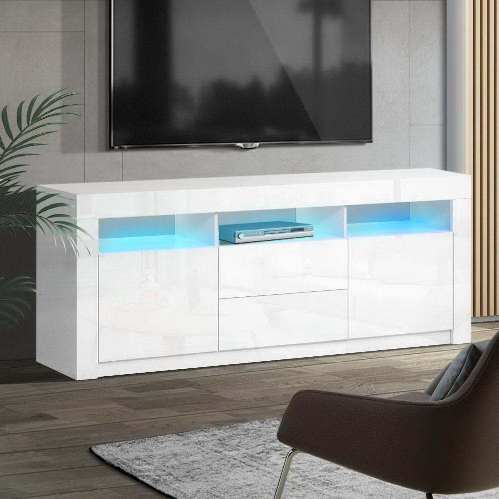 Anna Entertainment Unit TV Cabinet LED 160cm - White