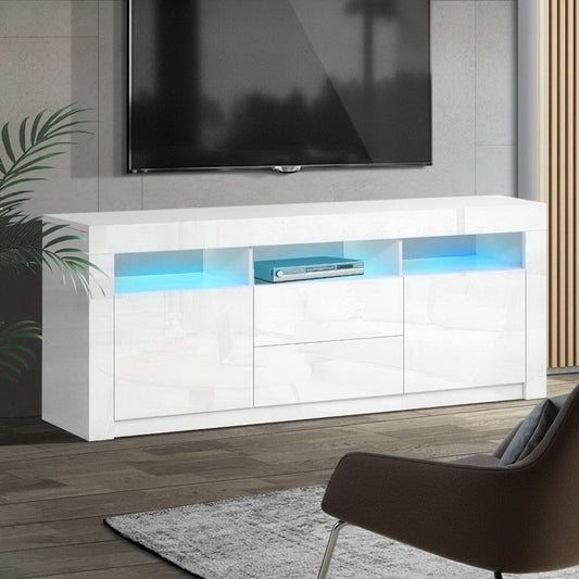 Anna Entertainment Unit TV Cabinet LED 160cm - White